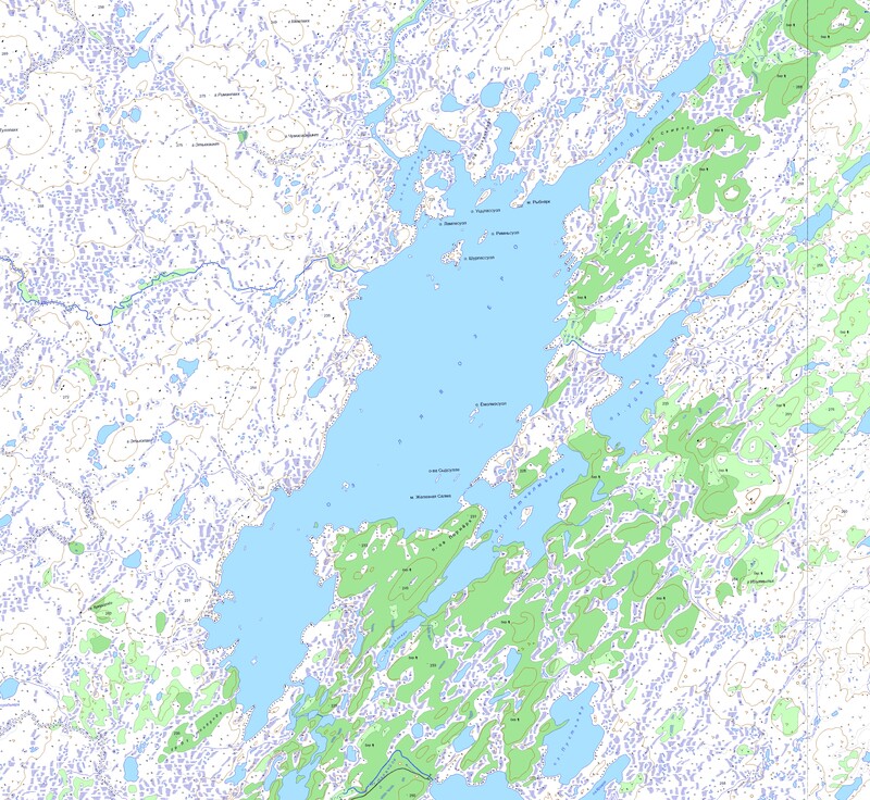 Озеро Лявозеро карта 