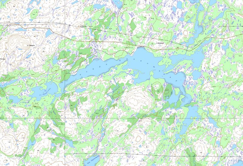 Озеро Канентъявр карта
