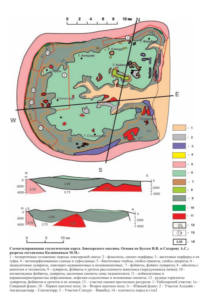 геологическая карта ловозерского массива.
