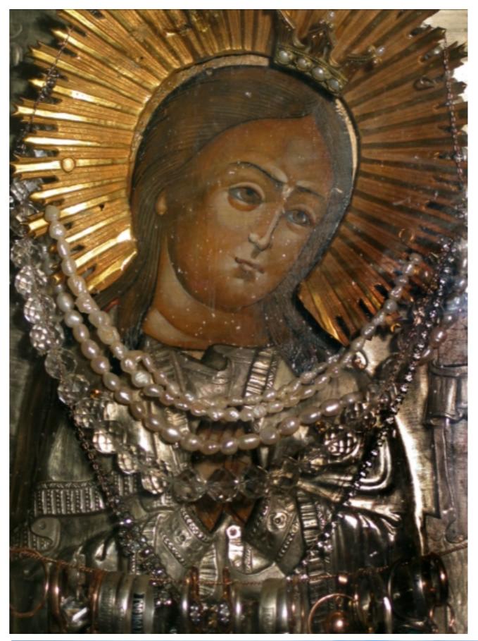 Ахтырская  икона  Божьей матери из Афанасьевской церкви в селе Варзуга , фото Д.А.Жирова.