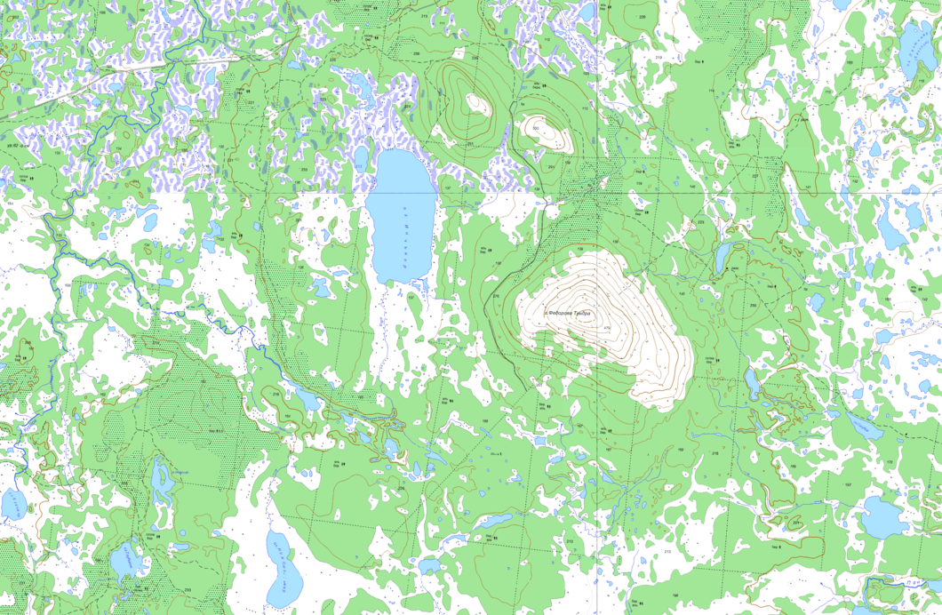 Карта гора Федорова Тундра   в хорошем качестве