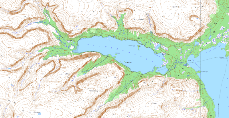 Карта озеро Сейдозеро -  в хорошем качестве
