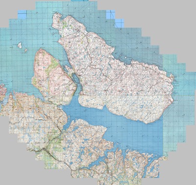 карта топографическая  полуострове Рыбачий и Средний   в хорошем качестве